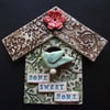 Home Sweet Home ceramic birdhouse decoration