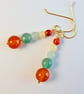 Mixed Gemstone Earrings In Autumn Shades - Handmade In Devon - Image 10