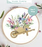Spring Flower Barrow Embroidery Panel