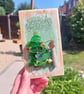 Sea Glass Robin Christmas Tree Wall Art - Handmade Festive Decoration or Gift - Image 5