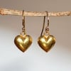 14k Gold Filled  Heart Drop Earrings
