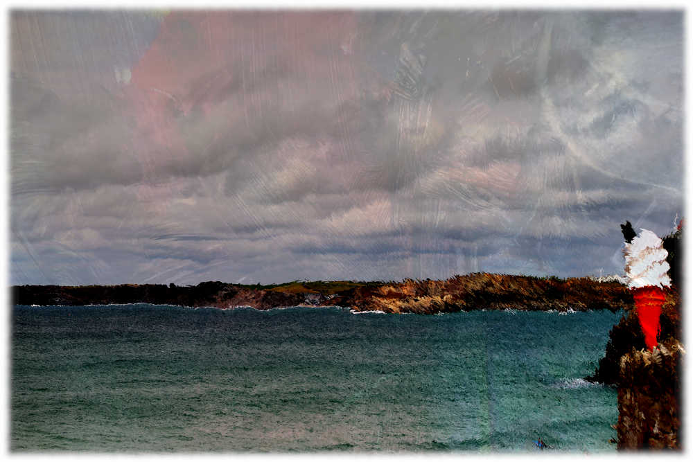 Picture Looking out along the coast from Towan Beach, Newquay Digital Art Print
