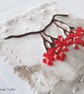 RED BERRIES ECO PRINT CHRISTMAS CARD  WINTER - Image 2