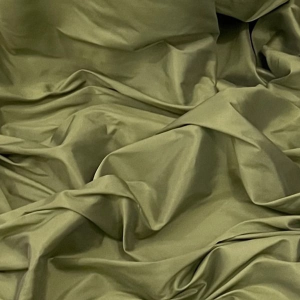 Olive Supreme Taffeta Fabric 58'' PRICE PER METER