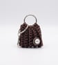 Mini crochet bag charm keyring