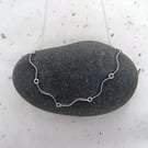 Sterling Silver Ribbon Strips Necklace - Handcrafted Flat Wire Jewellery
