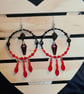 Large Spooky Blood Drip Earrings With Skulls - Image 3