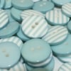 12mm Light Blue Stripe Buttons