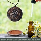 Multisensory finger labyrinth jewellery, Essential oil diffuser necklace red5
