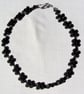 Black Onyx Crystal Gemstone Statement Beaded Necklace "Midnight Oasis" - Image 7