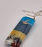 A Day at the Beach (7) Seascape Fused Glass Pendant - Image 7