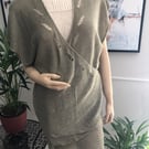 Linen-mix lacy over-top