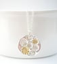 Floral Silver Round Pendant - Image 2