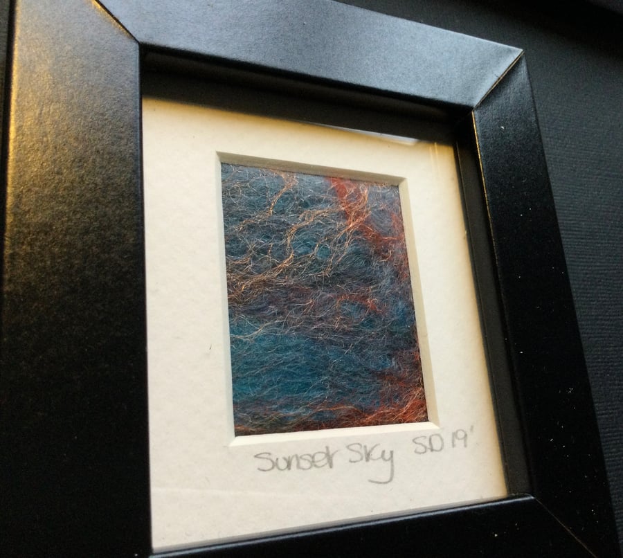 Sunset Sky - Felted Art work 