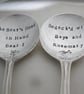 Boars Head Carol Spoons, set of 5, hand stamped vintage spoons for Xmas - Image 3