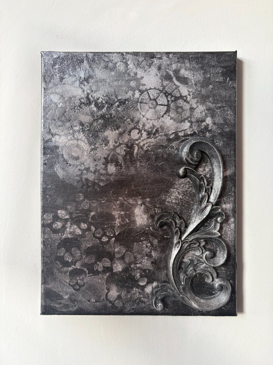 The Last Movement - Acrylic paint and wood motif on canvas
