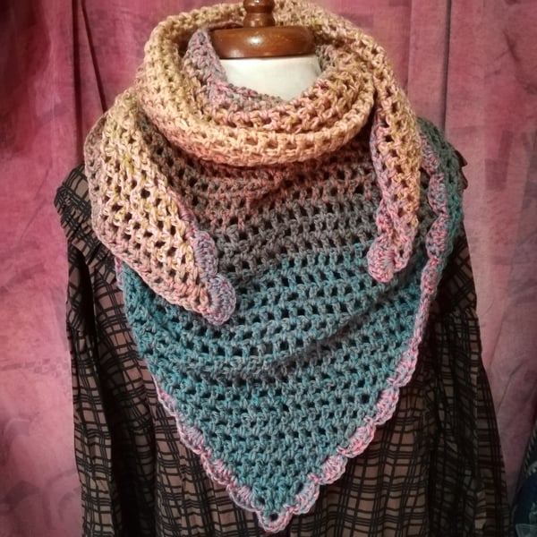 The Bronte Shawl Yorkshire Moors Colorway  