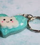 Kawaii Cloud Glitter Heart Keyring - Image 5