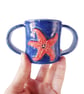 Starfish Children's Stoneware Mug - Hand Built Pottery - Image 2