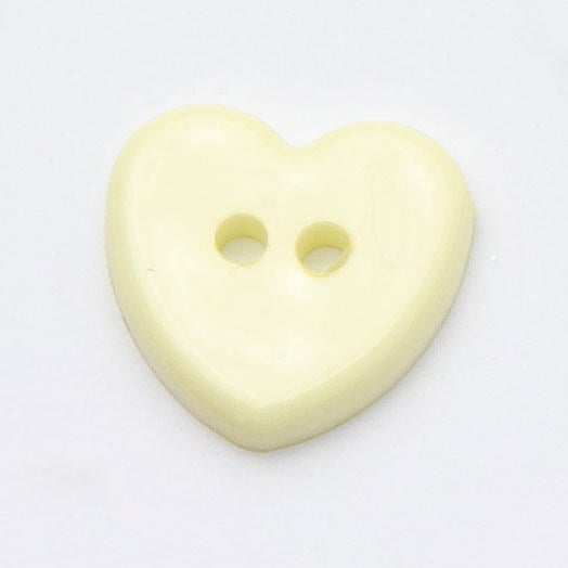10 yellow heart buttons 13mm