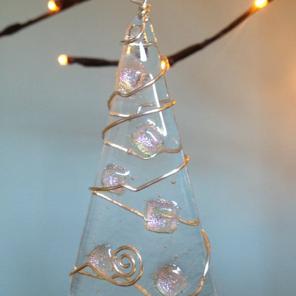 Fused glass Christmas Tree decoration