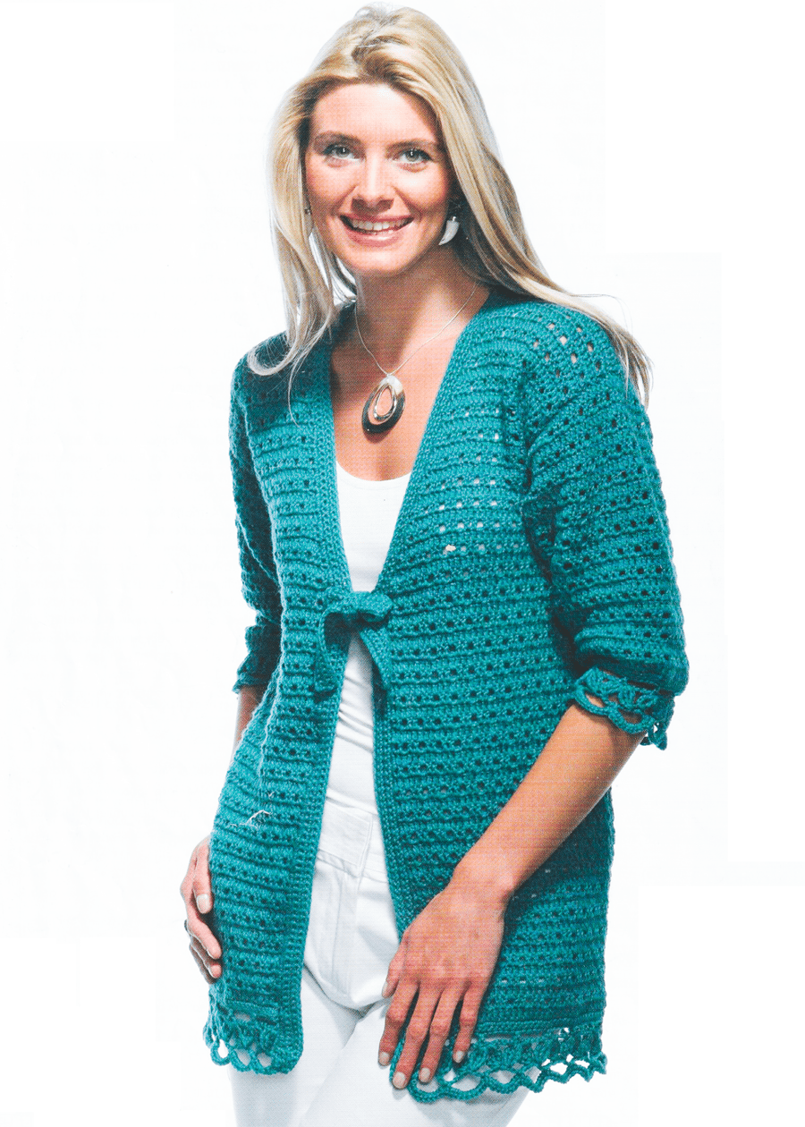 VINTAGE CROCHET PATTERN Ladies Cardigan and Top
