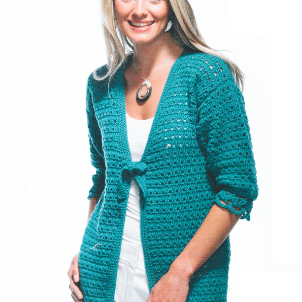 VINTAGE CROCHET PATTERN Ladies Cardigan and Top