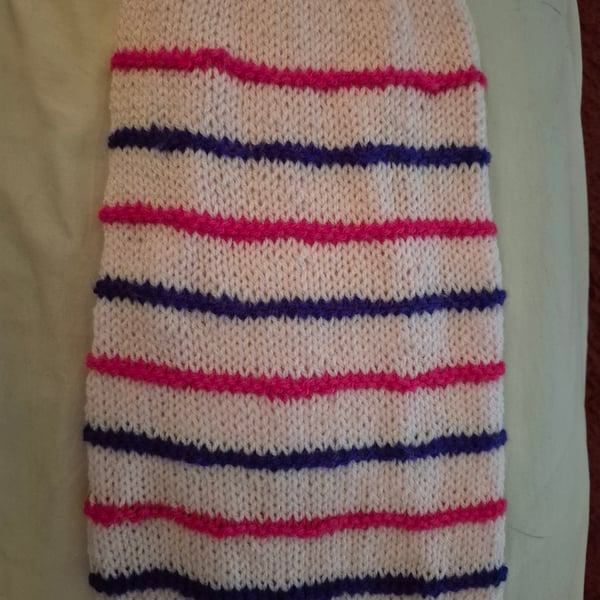 Hand knitted dog coat 