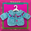 Reserved for Shani - Fuchsia and Turquoise Sequinned Cardigan