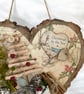 Handcrafted Coastal Christmas Tree Wooden Heart Decoration - Image 4