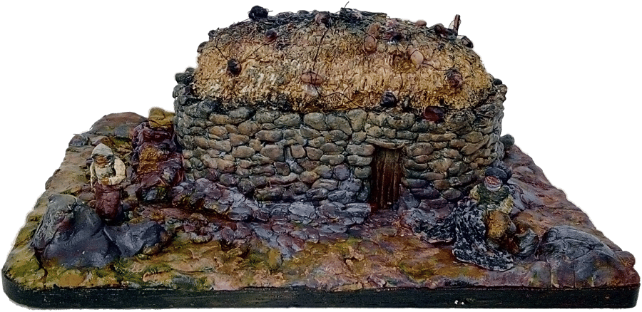 Blackhouse Diorama with Removable Roof 