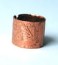 Etched copper rook ring - adjustable size - Image 3