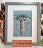 Baobab Tree wall art - Original drawing, tree wall decor, tree study