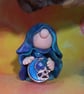 Little-Known-Gnome Master of Stealth with moon and star OOAK Sculpt - Image 6