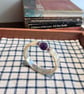 White Shell & Amethyst Bracelet