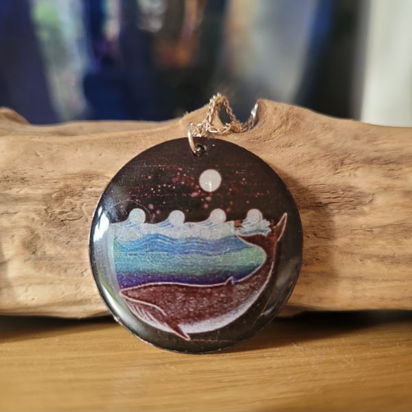 Whale Moon Pendant