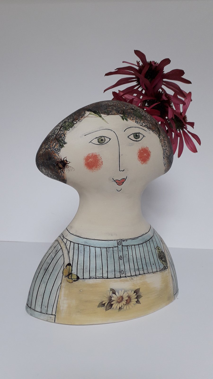 Figurative ceramic vase 