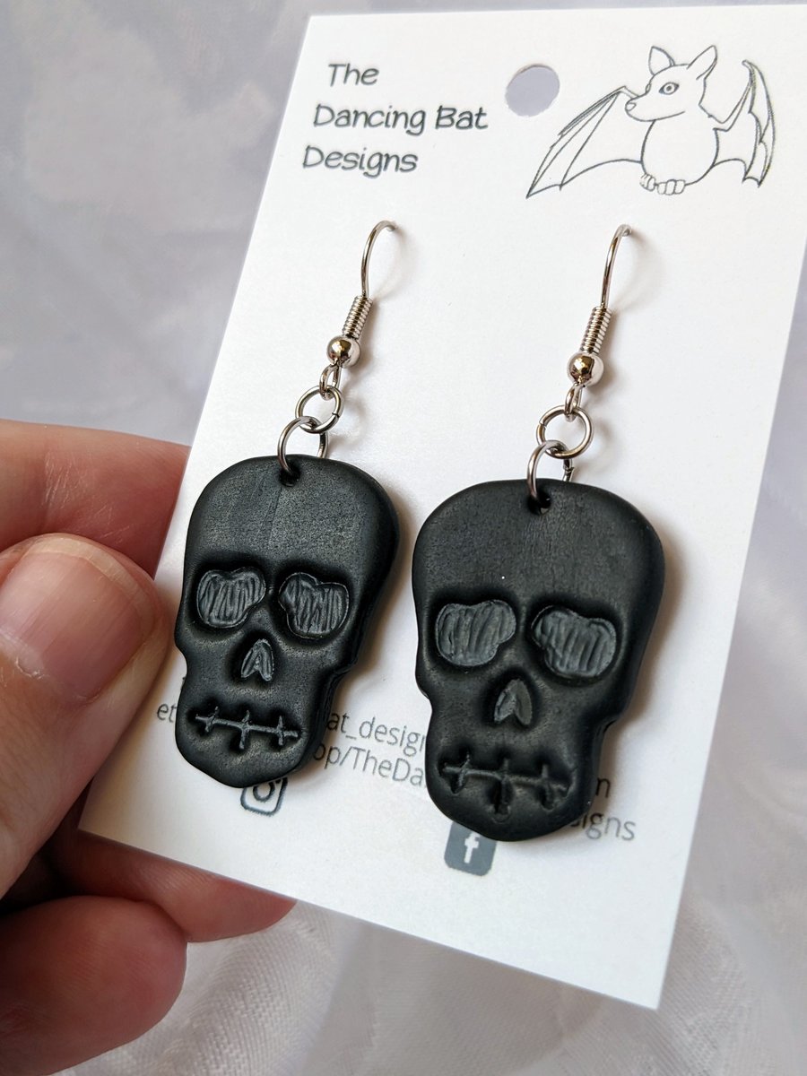 Plain black clearance earrings