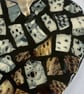 A heart shaped mosaic pendant with a snowy owl and thrush theme.  - Image 3