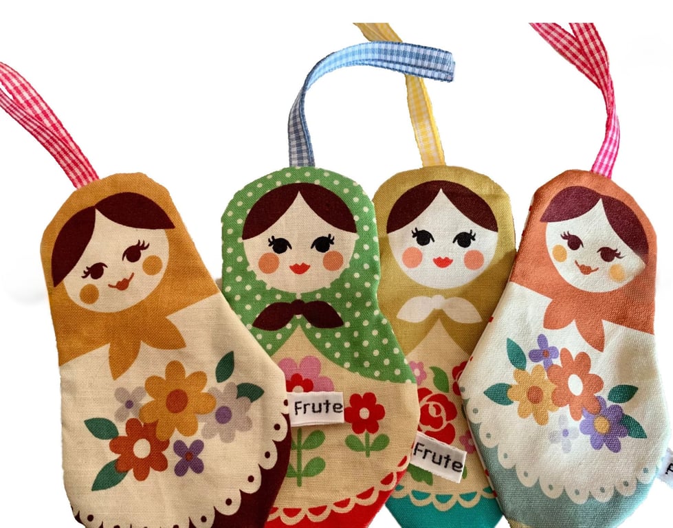 Russian doll lavender bag, home decor, organic lavender flowers.  