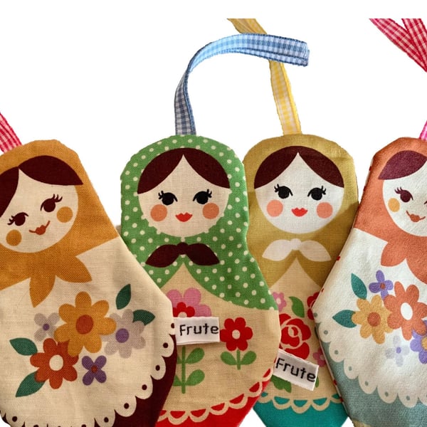 Russian doll lavender bag, home decor, organic lavender flowers.  