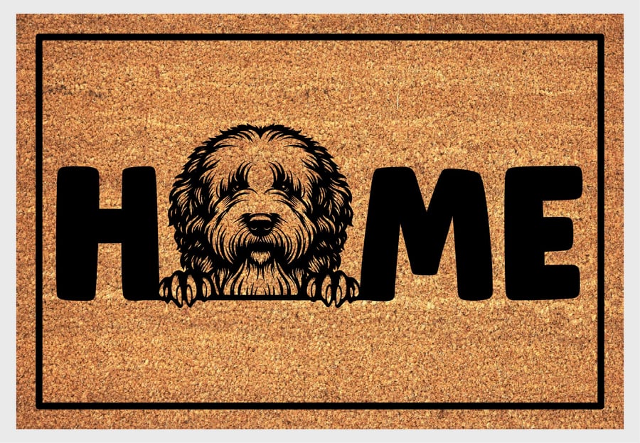 Old English Sheepdog Home Door Mat No.1 - English Sheepdog Welcome Mat - 3 Sizes