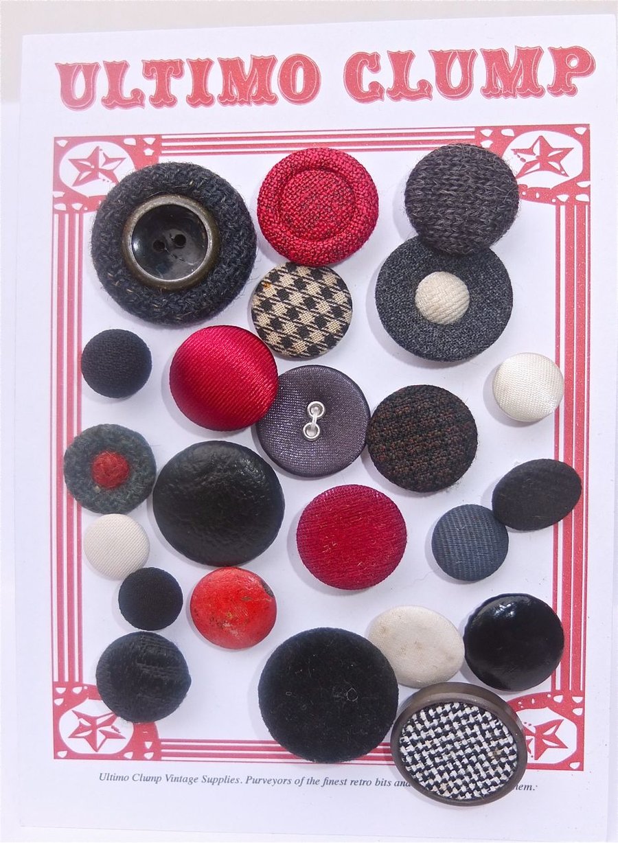 23 Vintage Covered Buttons