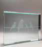 Birds on a Wire Glass Block - Image 3