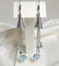 Glass Heart & Beaded Earrings  - Image 1