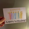 Personalised candle birthday card 
