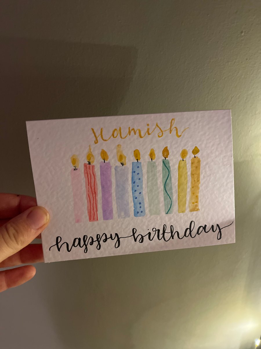 Personalised candle birthday card 