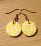 Lemon Ripple FIMO Disc Earrings - Image 2