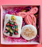 Hand Iced Christmas Tree Biscuit Box, Personalised Stocking Filler For Friend - Image 3