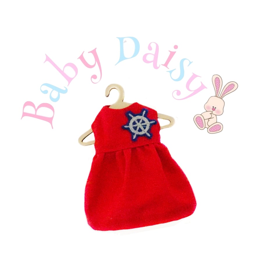 Reserved for Beverly - Baby Daisy Red Dress
